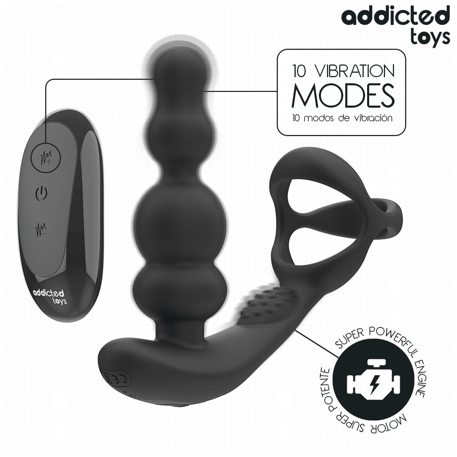 ADDICTED TOYS - MASAJEADOR PROSTÁTICO ROTATORIO CONTROL REMOTO - OMerotics