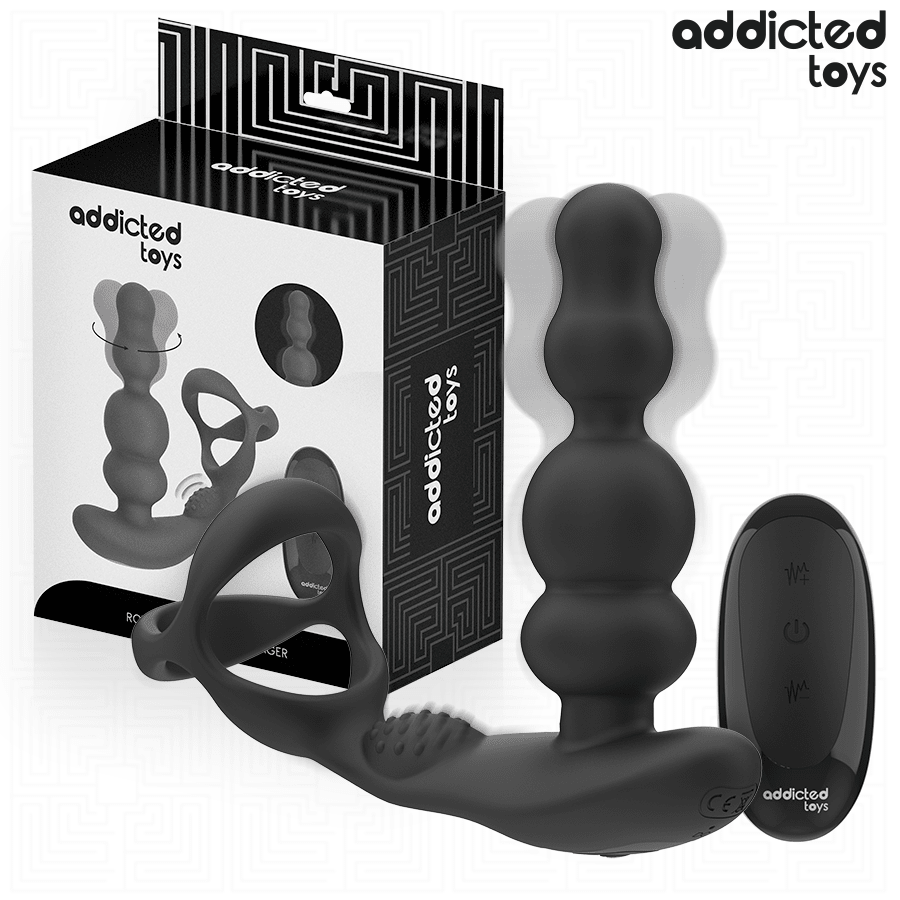 ADDICTED TOYS - MASAJEADOR PROSTÁTICO ROTATORIO CONTROL REMOTO - OMerotics