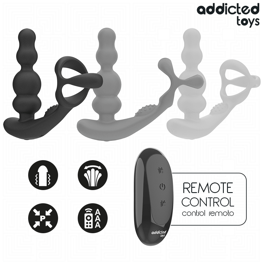 ADDICTED TOYS - MASAJEADOR PROSTÁTICO ROTATORIO CONTROL REMOTO - OMerotics