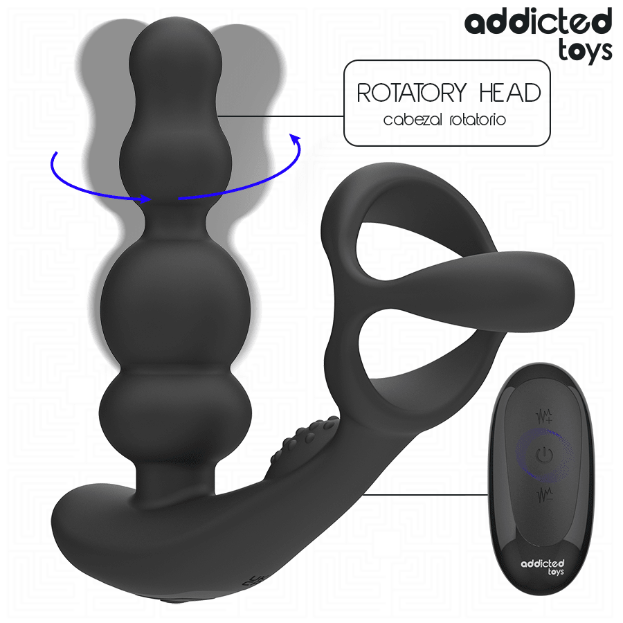 ADDICTED TOYS - MASAJEADOR PROSTÁTICO ROTATORIO CONTROL REMOTO - OMerotics