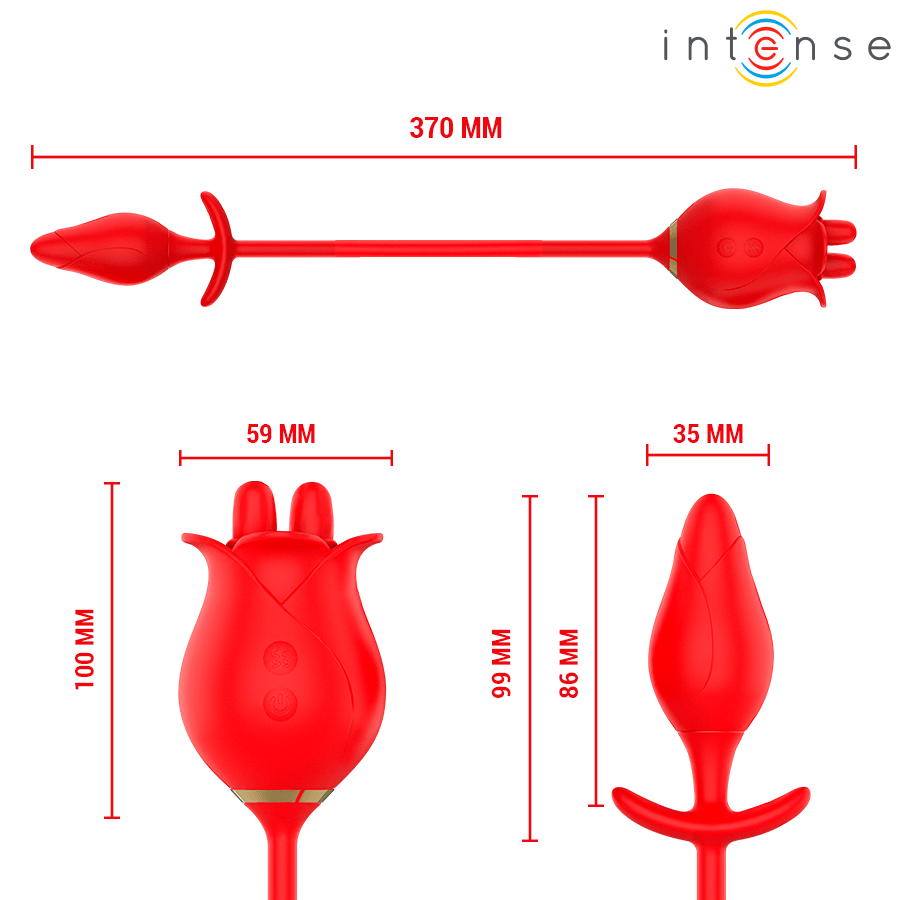 INTENSE - MELANIE DOBLE ESTIMULADOR CLÍTORIS CON LENGUA ZIGZAG - OMerotics