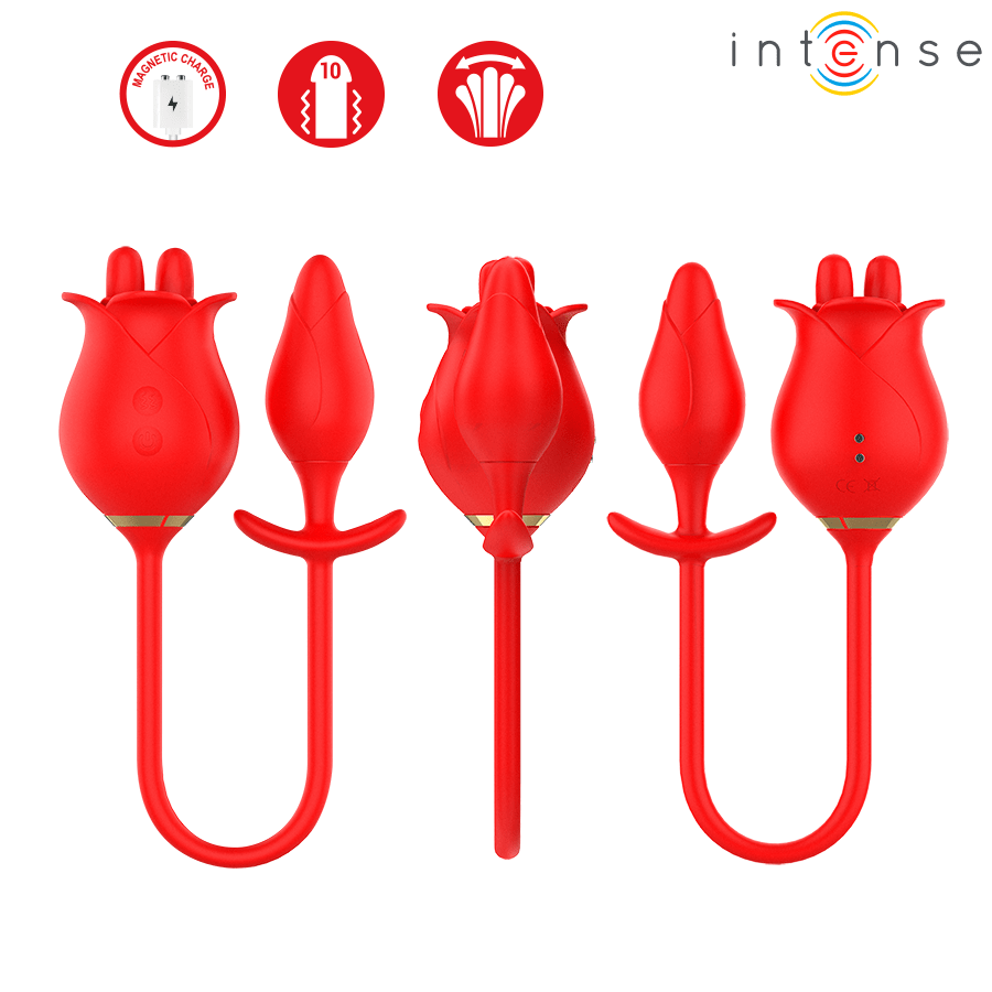 INTENSE - MELANIE DOBLE ESTIMULADOR CLÍTORIS CON LENGUA ZIGZAG - OMerotics