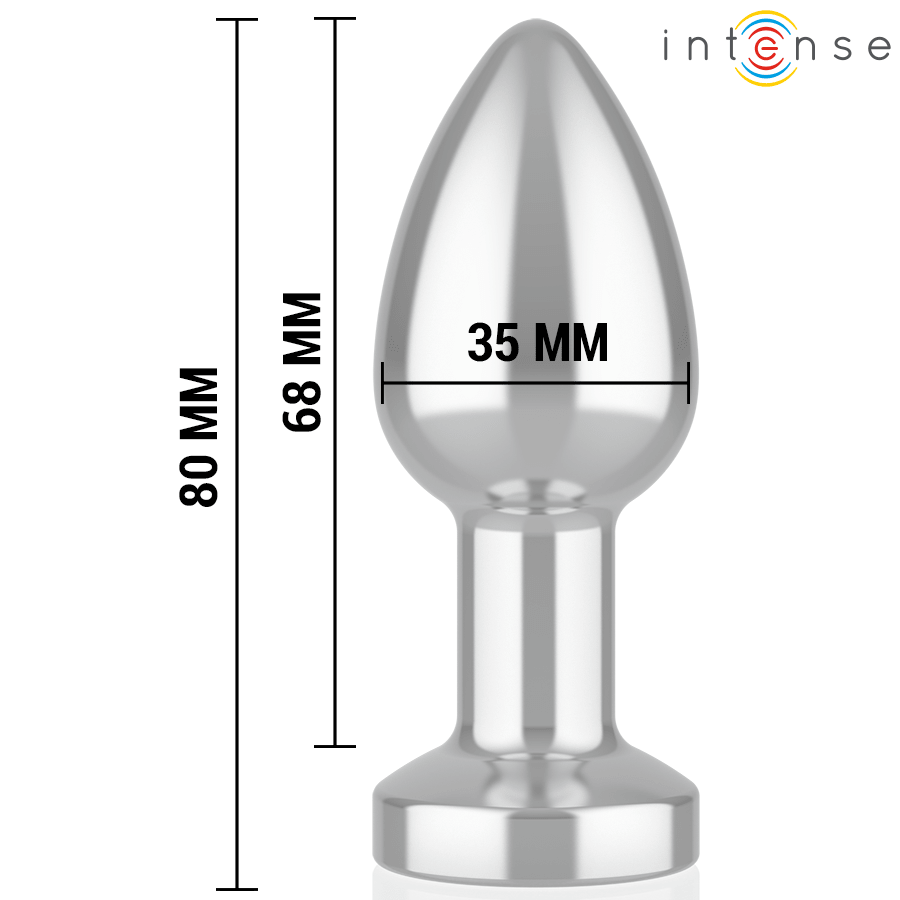 INTENSE - PLUG ANAL TALLA S DE METAL VIBRADOR CON LUCES LED MULTICOLOR Y CONTROL REMOTO - OMerotics