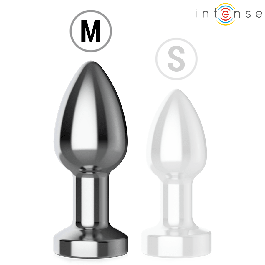 INTENSE - PLUG ANAL TALLA M DE METAL VIBRADOR CON LUCES LED MULTICOLOR Y CONTROL REMOTO - OMerotics