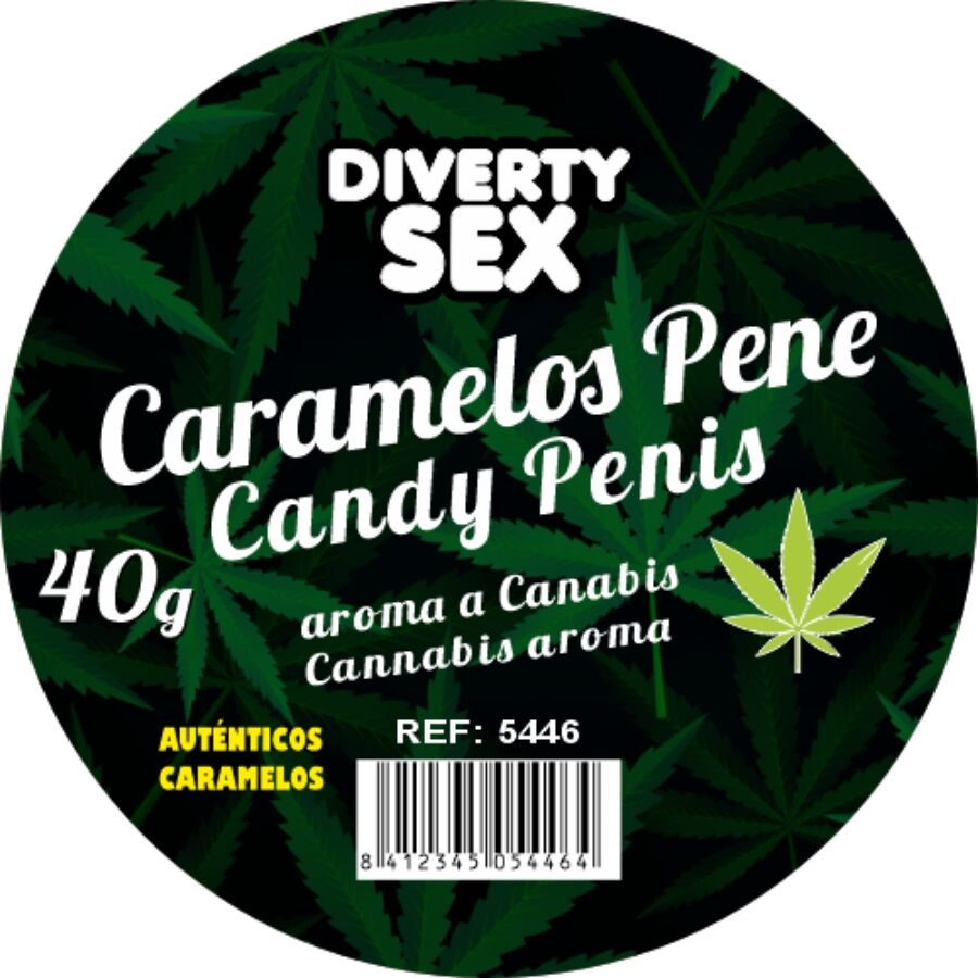 DIABLO PICANTE - 20 CARAMELOS CON FORMA DE PENE CON AROMA CANNABIS - OMerotics