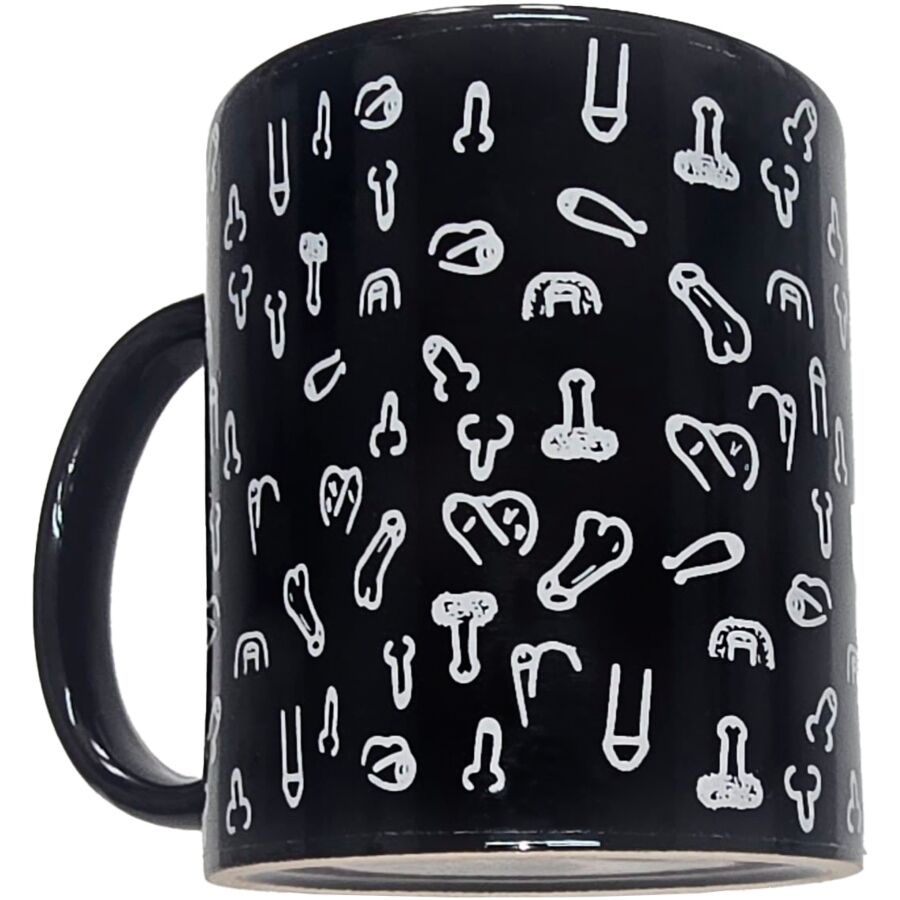 DIABLO PICANTE - TAZA NEGRA PENES 370 ML - OMerotics
