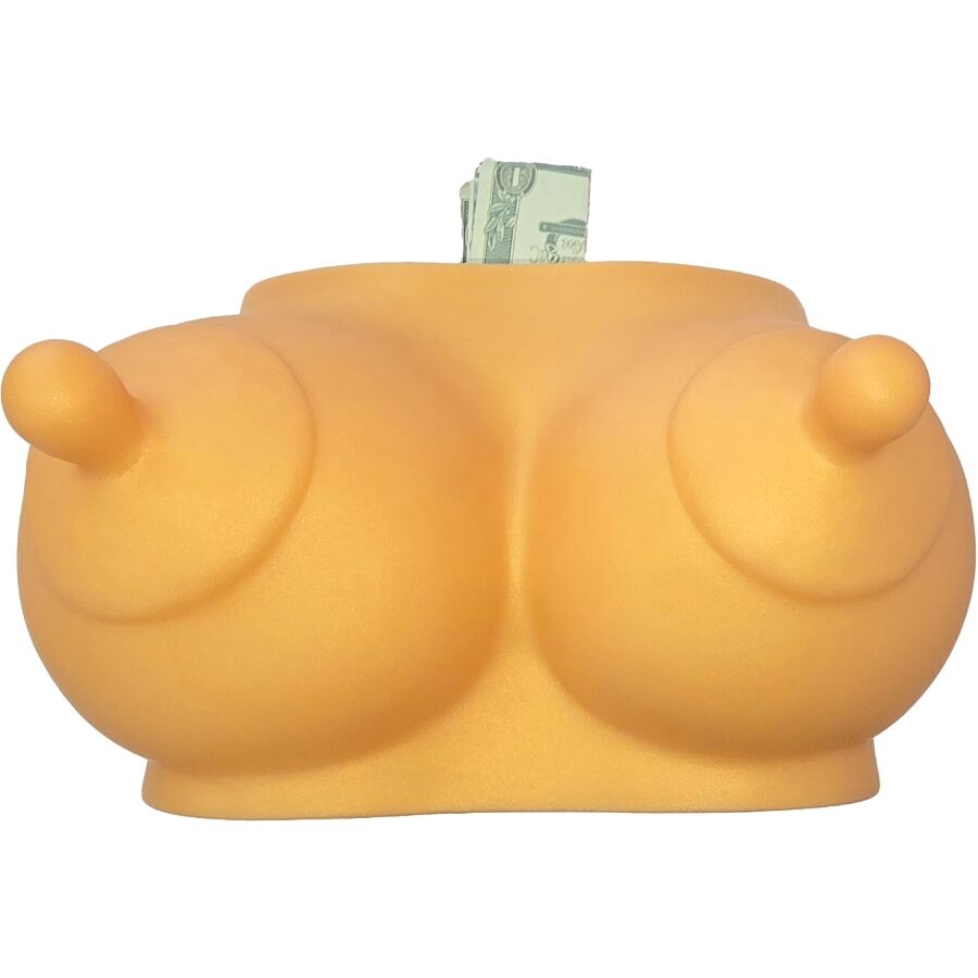 DIABLO PICANTE - HUCHA FORMA DE TETAS TONO DORADO - OMerotics
