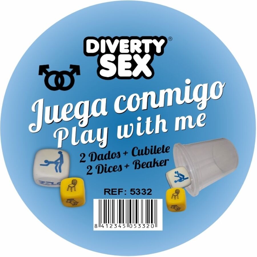 DIABLO PICANTE - DADOS LUGAR + POSTURAS CHICOS CON CUBILETE - OMerotics