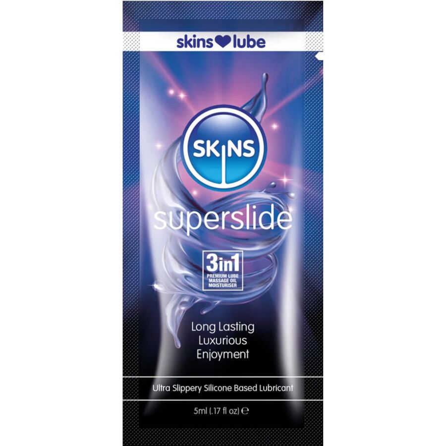 SKINS - SUPERSLIDE LUBRICANTE BASE DE SILICONA MONODOSIS 5 ML - OMerotics
