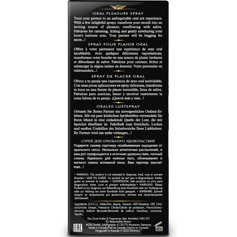 SHUNGA - WAVES PLEASURE SPRAY ORAL SEDUCTOR FRUTAS EXÓTICAS 20 ML - OMerotics