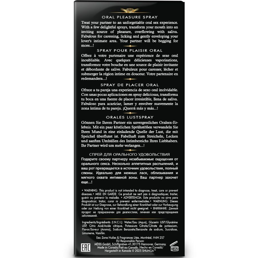 SHUNGA - WAVES PLEASURE SPRAY ORAL SEDUCTOR SANDÍA 20 ML - OMerotics