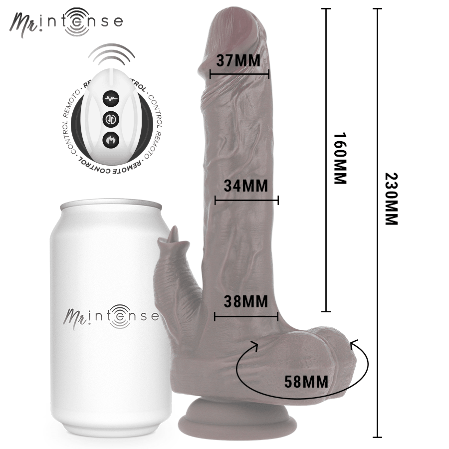 MR INTENSE - MORGAN REALÍSTICO MULTIFUNCIÓN CON VIBRACIÓN Y UP AND DOWN CONTROL REMOTO 23 CM -O- 3.5 CM - OMerotics
