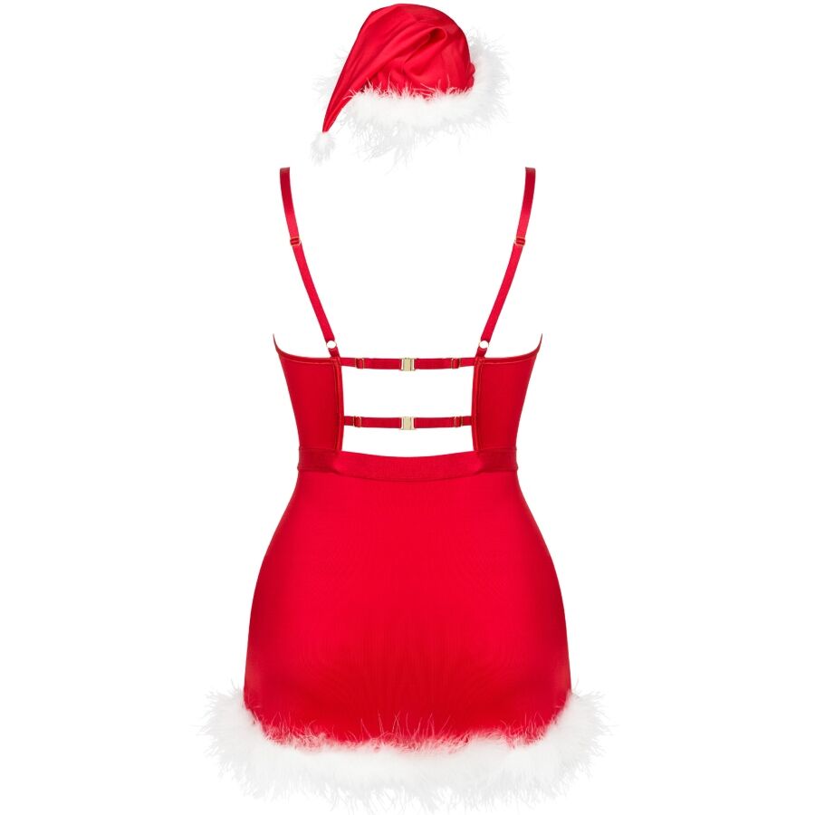 LIVCO CORSETTI FASHION - AGETHE LC 90607 CAMISA + TANGA + GORRO NAVIDEÑO L/XL - OMerotics