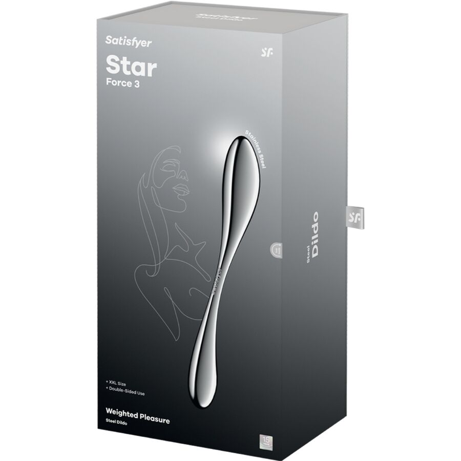 SATISFYER - STAR FORCE 3 DILDO ACERO INOXIDABLE DOBLE USO - OMerotics