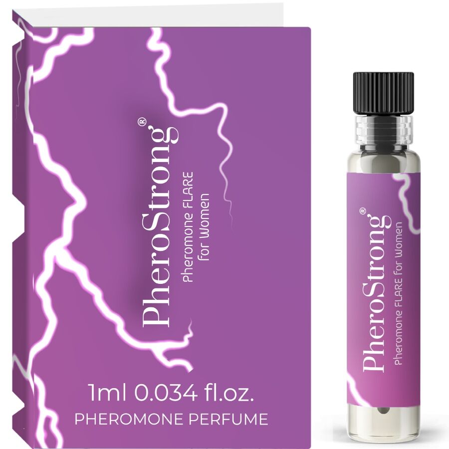 PHEROSTRONG - FLARE PERFUME CON FEROMONAS PARA MUJER 1 ML - OMerotics