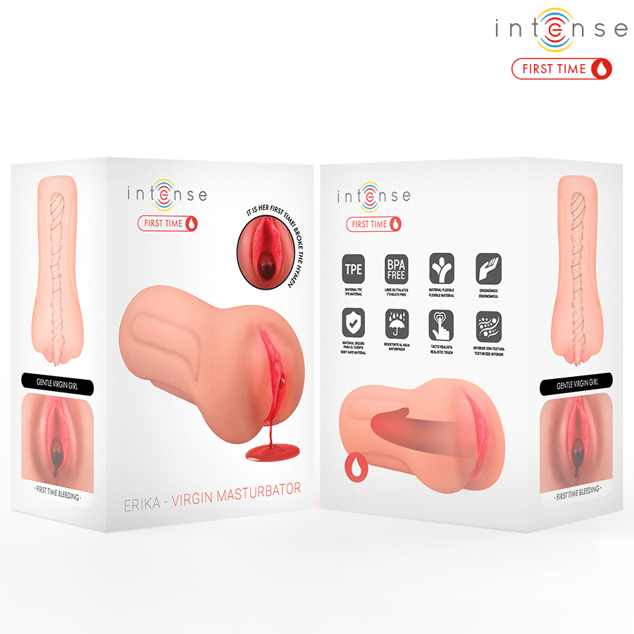 INTENSE FIRST TIME - ERIKA VAGINA VIRGEN CON HIMEN Y SANGRADO - OMerotics