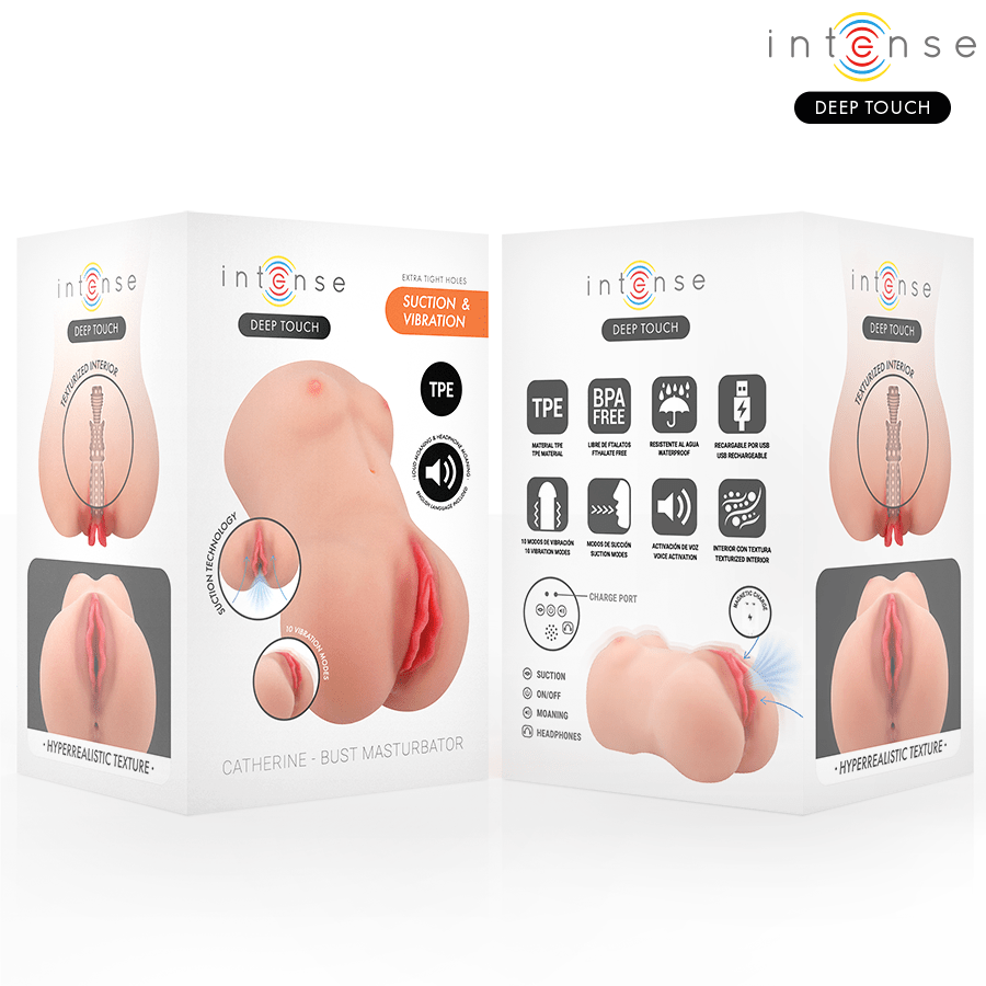 INTENSE DEEP TOUCH - CATHERINE MASTURBADOR CON VOZ VIBRADOR & SUCCIÓN - OMerotics