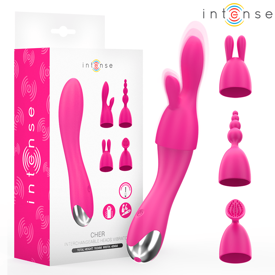 INTENSE - CHER VIBRADOR 20 PATRONES CON CABEZALES INTERCAMBIABLES - OMerotics