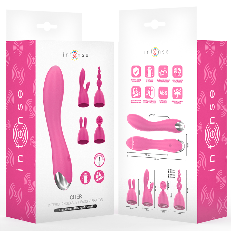 INTENSE - CHER VIBRADOR 20 PATRONES CON CABEZALES INTERCAMBIABLES - OMerotics