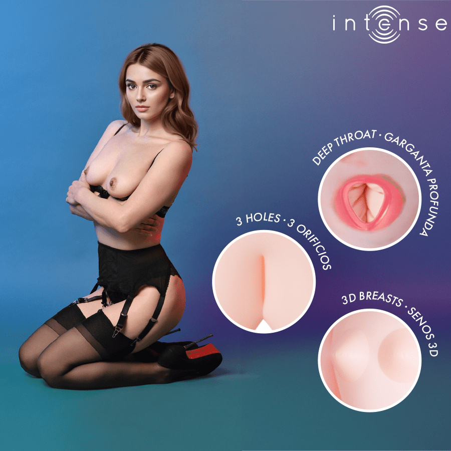 INTENSE DOLLS - MONIQUE MUÑECA HINCHABLE CON TRES ORIFICIOS - OMerotics