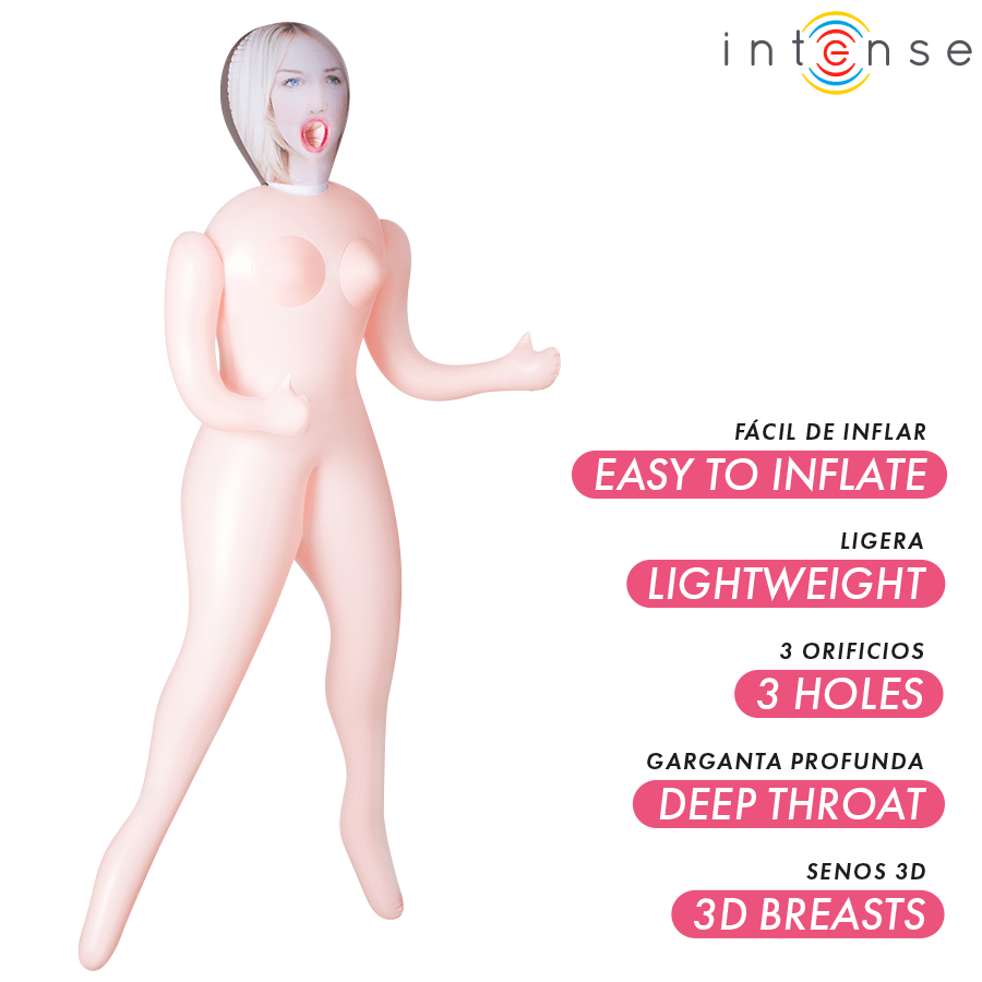 INTENSE DOLLS - INGRID MUÑECA HINCHABLE CON TRES ORIFICIOS - OMerotics