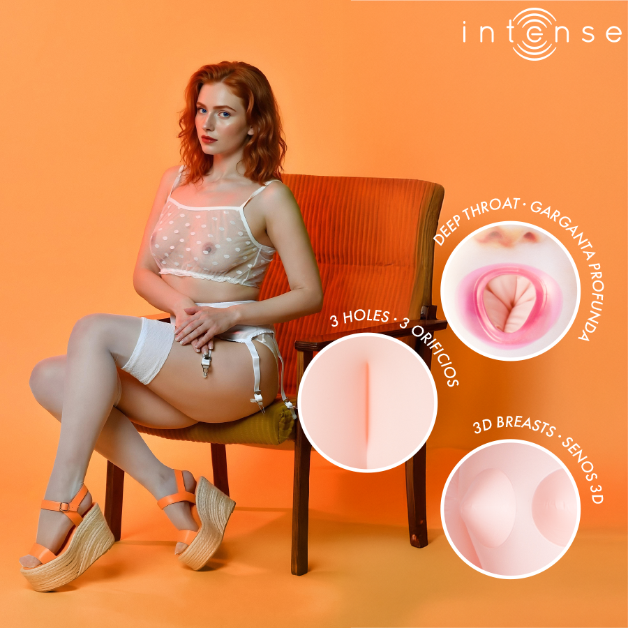 INTENSE DOLLS - SCARLETT AUFBLASBARE PUPPE MIT DREI ÖFFNUNGEN