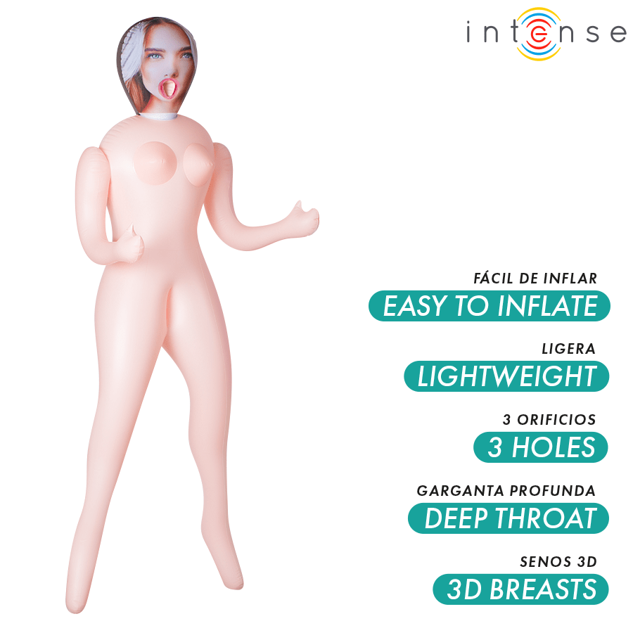 INTENSE DOLLS - NICOLE MUÑECA HINCHABLE CON TRES ORIFICIOS - OMerotics