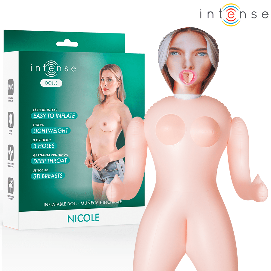 INTENSE DOLLS - NICOLE MUÑECA HINCHABLE CON TRES ORIFICIOS - OMerotics