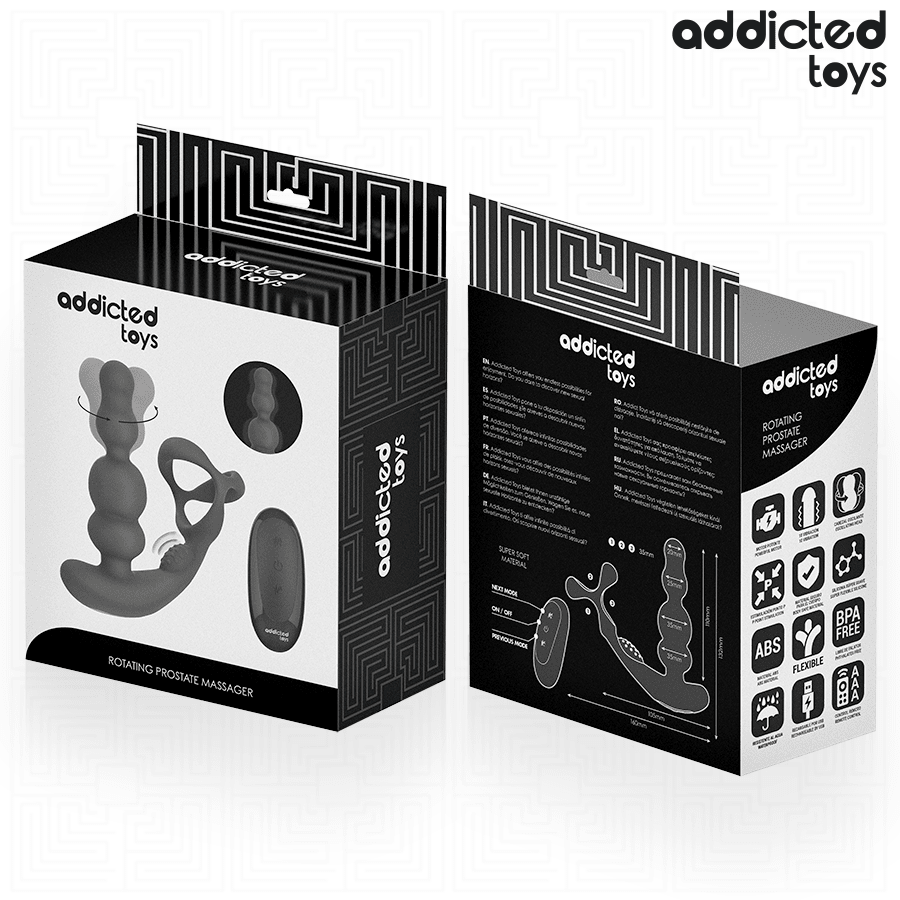 ADDICTED TOYS - MASAJEADOR PROSTÁTICO ROTATORIO CONTROL REMOTO - OMerotics