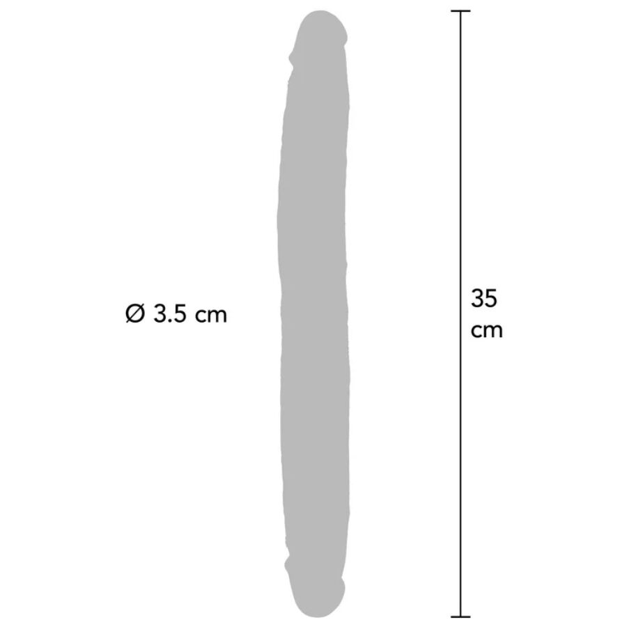 GET REAL - DILDO DOBLE DONG DE SILICONA CARAMELO 35 CM - OMerotics