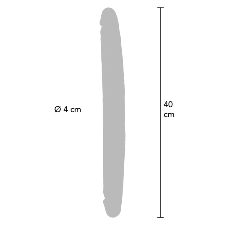 GET REAL - DILDO DOBLE DONG DE SILICONA CARAMELO 40 CM - OMerotics
