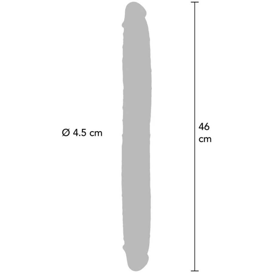 GET REAL - DILDO DOBLE DONG DE SILICONA CARAMELO 46 CM - OMerotics