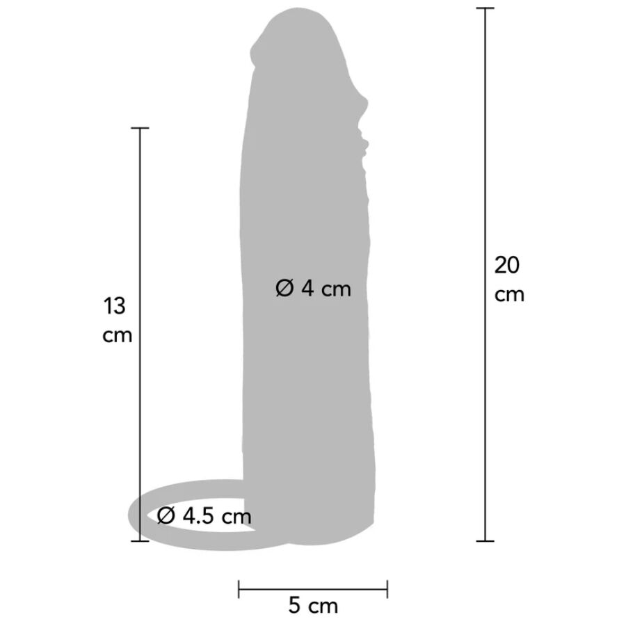 GET REAL - FUNDA HYDRATED SKIN DE SILICONA PARA PENE CARAMELO 20 CM - OMerotics