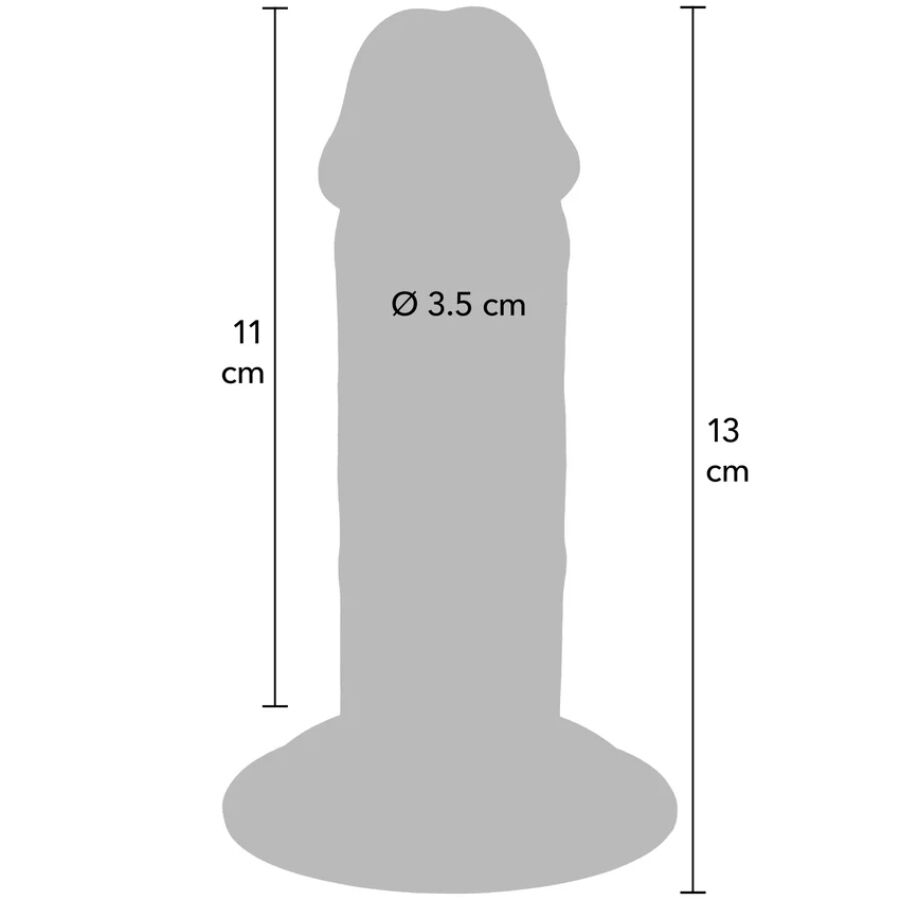 GET REAL - DILDO DELUXE DONG GRUESO DE DOBLE DENSIDAD TPE 13 CM - OMerotics
