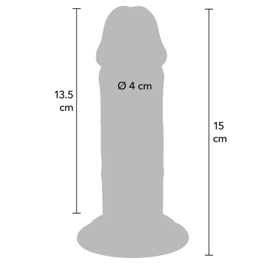 GET REAL - DILDO DELUXE DONG GRUESO DE DOBLE DENSIDAD TPE 15 CM - OMerotics