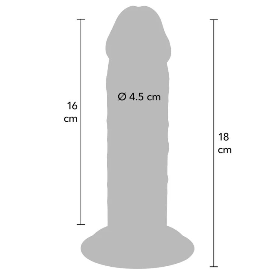 GET REAL - DILDO DELUXE DONG GRUESO DE DOBLE DENSIDAD TPE 18 CM - OMerotics