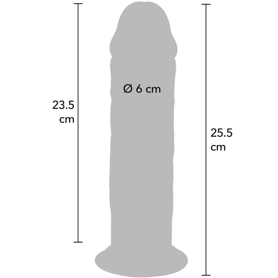 GET REAL - DILDO DELUXE DONG GRUESO DE DOBLE DENSIDAD TPE 25.5 CM - OMerotics