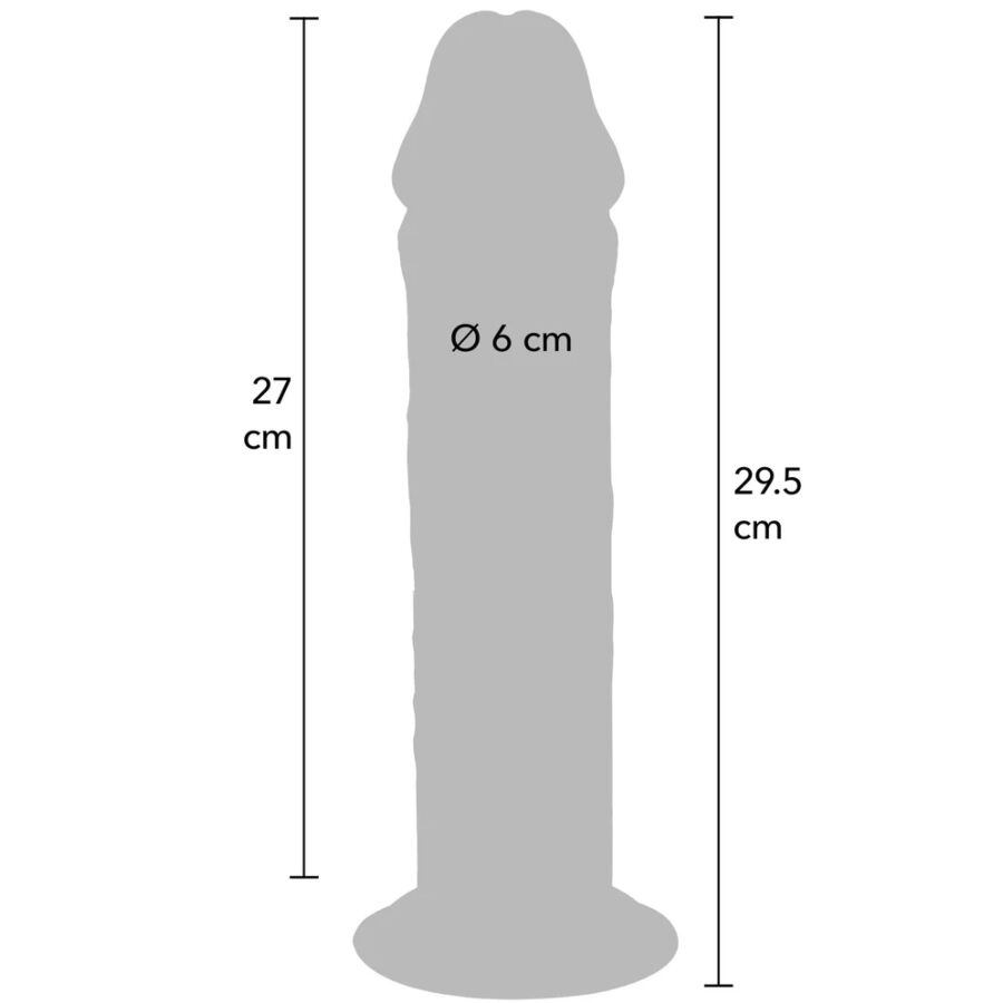 GET REAL - DILDO DELUXE DONG GRUESO DE DOBLE DENSIDAD TPE 29.5 CM - OMerotics