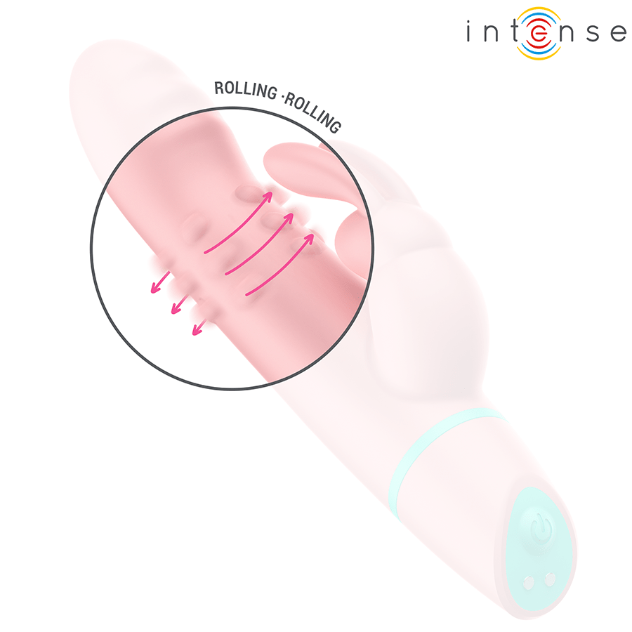 INTENSE - ALVIN ESTIMULADOR RABBIT & VIBRADOR ROLLING + OSCILANTE - OMerotics