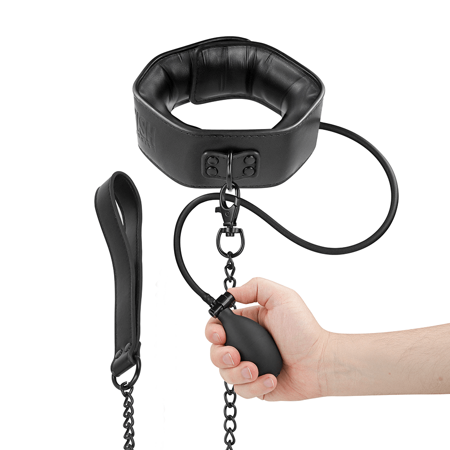 FETISH SUBMISSIVE BONDAGE - COLLAR BONDAGE INFLABLE CON TIRADOR - OMerotics