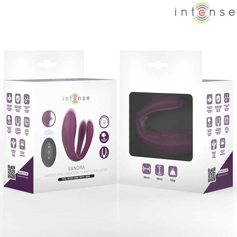 INTENSE - SANDRA VIBRADOR & ESTIMULADOR DE PINZAS CON GOLPETEO CONTROL REMOTO - OMerotics