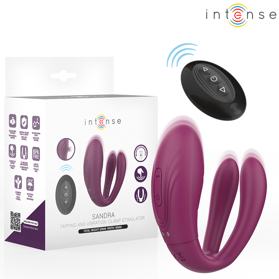 INTENSE - SANDRA VIBRADOR & ESTIMULADOR DE PINZAS CON GOLPETEO CONTROL REMOTO - OMerotics