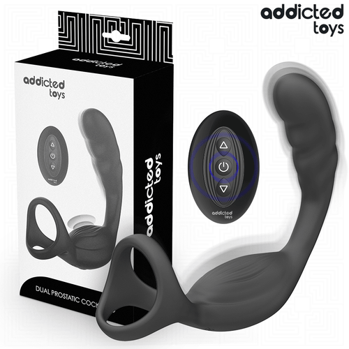 ADDICTED TOYS - ANILLO DOBLE VIBRADOR PROSTÁTICO CONTROL REMOTO - OMerotics