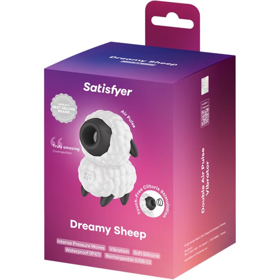 SATISFYER - DREAMY SHEEP VIBRADOR & ESTIMULADOR AIR PULSE - OMerotics
