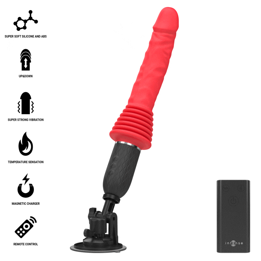 INTENSE - CYNTHIA THRUSTING VIBRATOR WITH REMOTE CONTROL AND HEAT