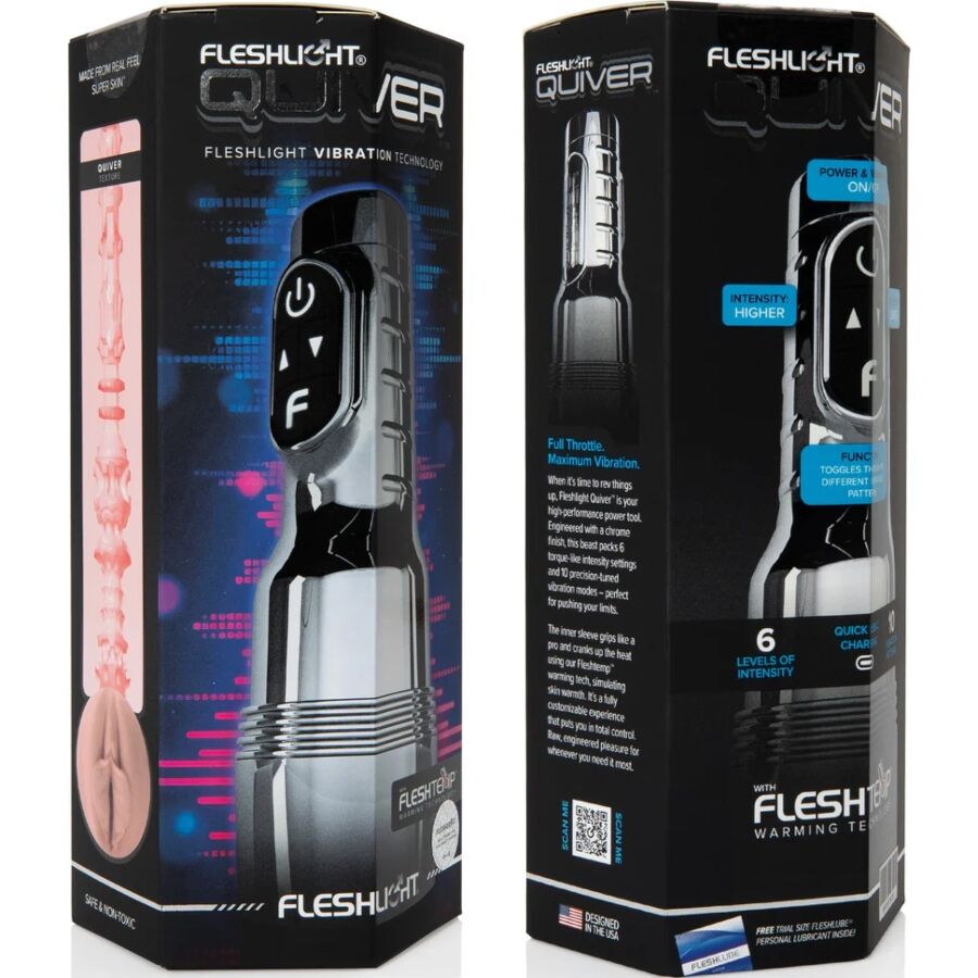 FLESHLIGHT - QUIVER MASTURBADOR VIBRATORIO RECARGABLE VAGINA - OMerotics