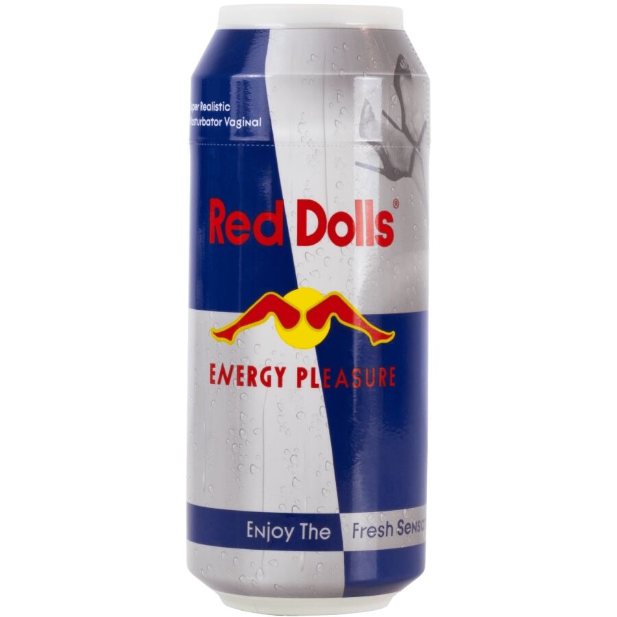 ALIVE - RED DOLL MASTURBADOR MASCULINO VAGINA LATA BEBIDA ENERGÉTICA - OMerotics