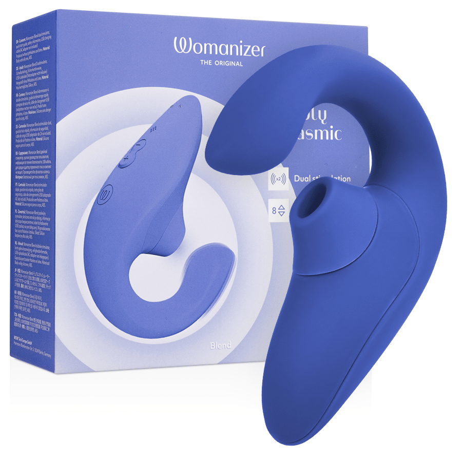 WOMANIZER - BLEND ESTIMULADOR VIBRADOR RABBIT AZUL - OMerotics