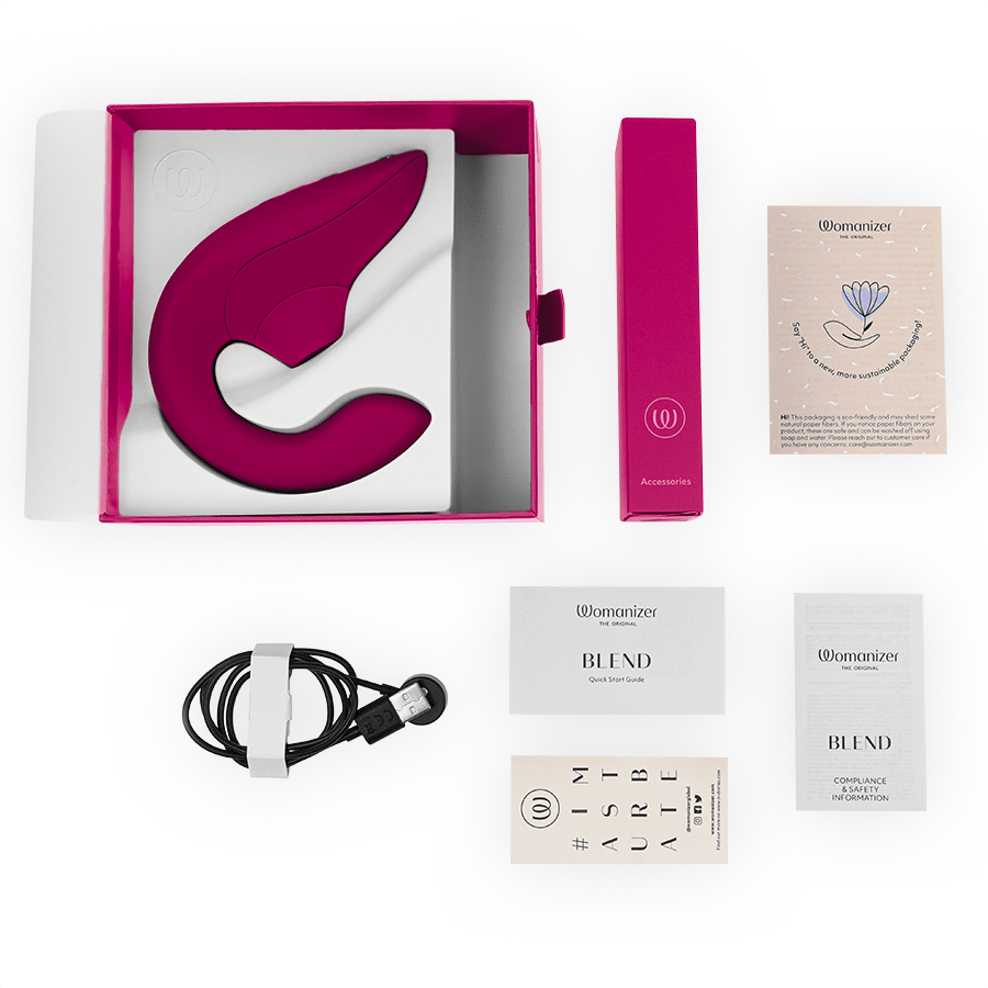 WOMANIZER - BLEND ESTIMULADOR VIBRADOR RABBIT FUCSIA - OMerotics