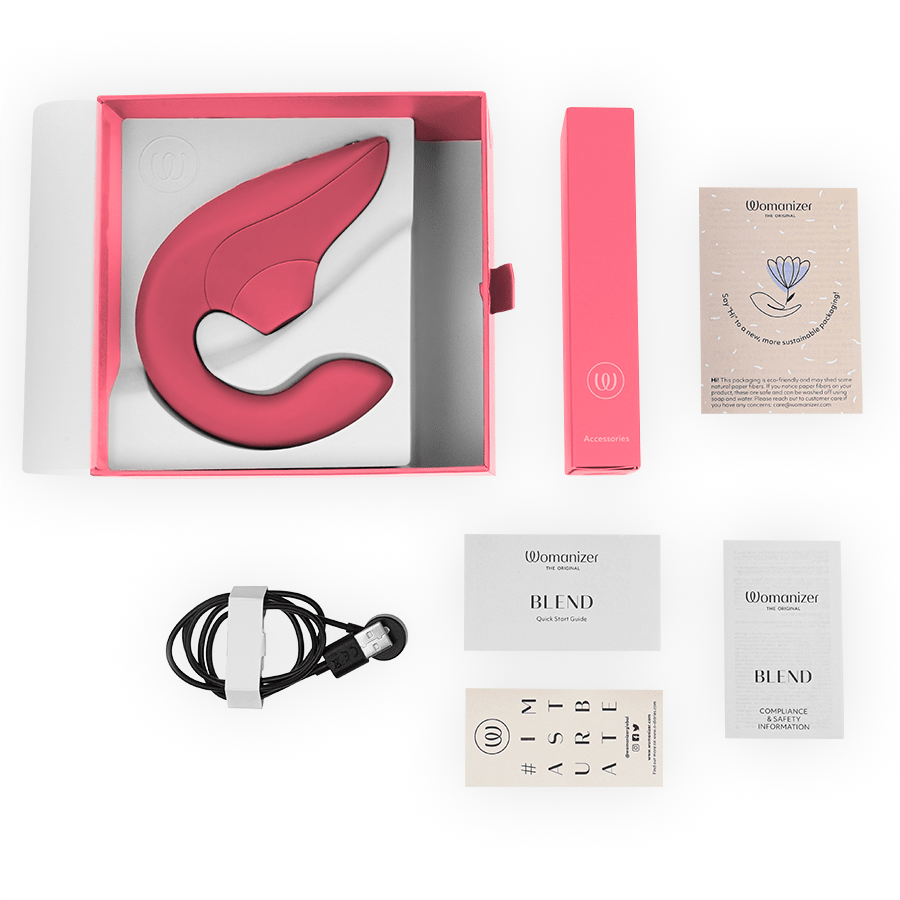 WOMANIZER - BLEND ESTIMULADOR VIBRADOR RABBIT ROSA - OMerotics